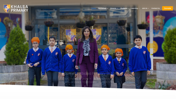 Screenshot of the The Slough Sikh School Trust website