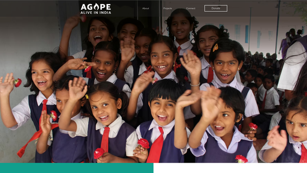 Screenshot of the Agape Alive In India website