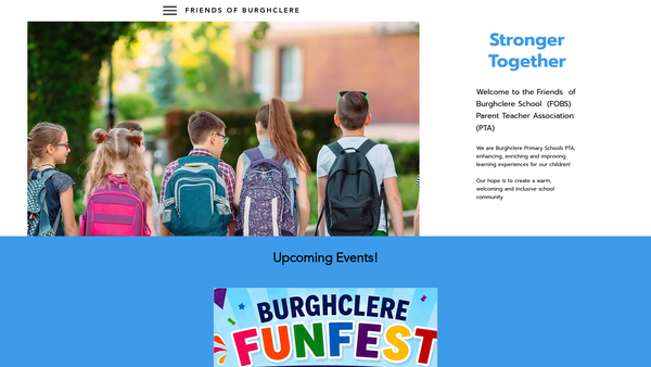 Screenshot of the Friends Of Burghclere Primary School website