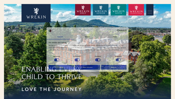 Screenshot of the The Wrekin College Foundation website