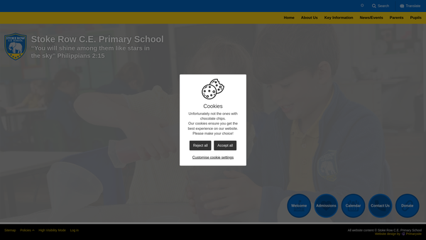 Screenshot of the Friends Of Stoke Row School website