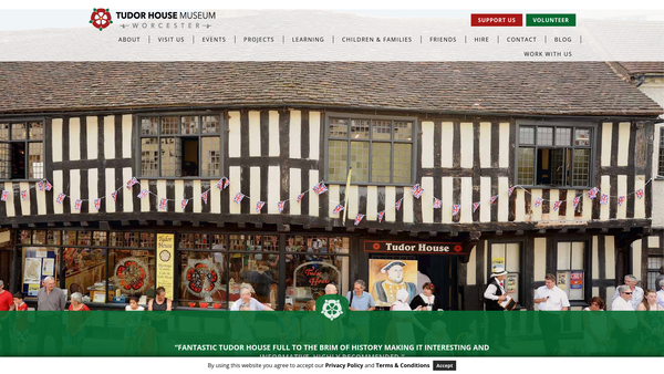 Screenshot of the The Worcester Heritage And Amenity Trust Limited website