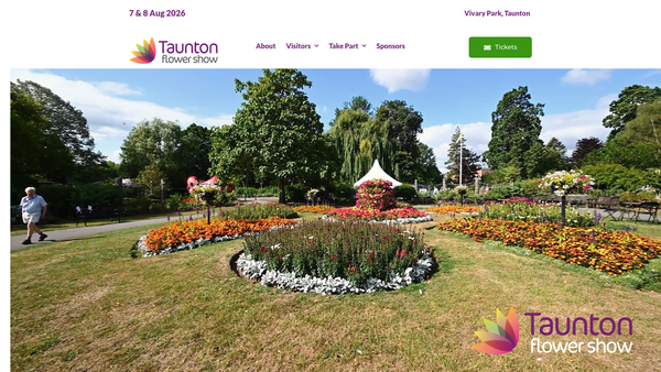Screenshot of the Taunton Deane Horticultural And Floricultural Society website