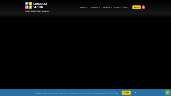 Screenshot of the Conquest Centre Limited website