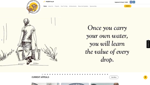 Screenshot of the The Desk & Chair Foundation website