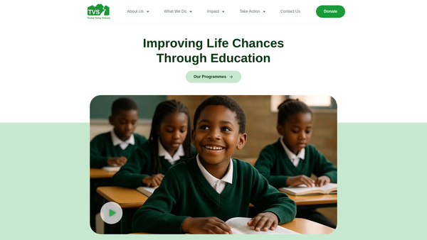 Screenshot of the Tyume Valley Schools Development Association website