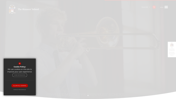Screenshot of the The Skinners' School Parents' Association website