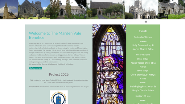 Screenshot of the The Friends Of Holy Trinity Church Of Calne website