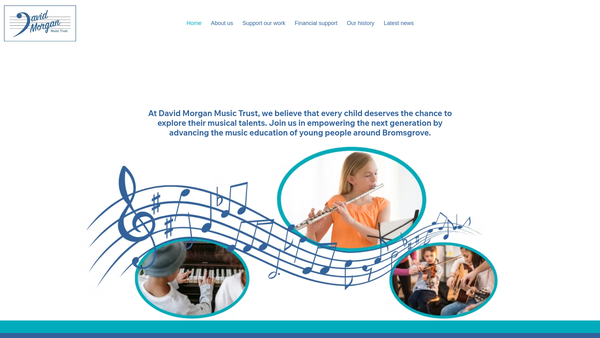 Screenshot of the The David Morgan Music Trust website