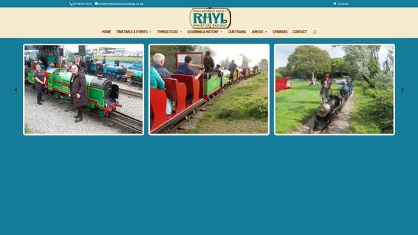 Screenshot of the Rhyl Steam Preservation Trust website