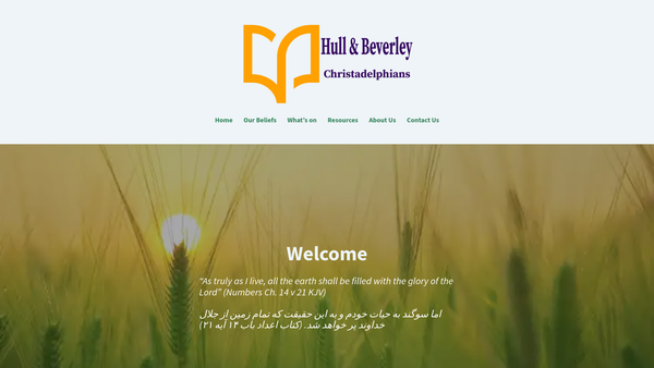 Screenshot of the The Christadelphians Of Hull And Beverley website