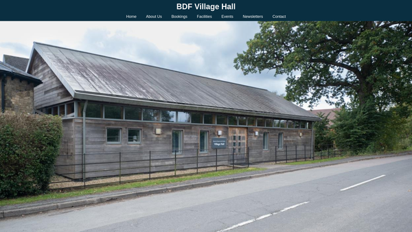Screenshot of the Bourton, Draycote And Frankton Village Hall website