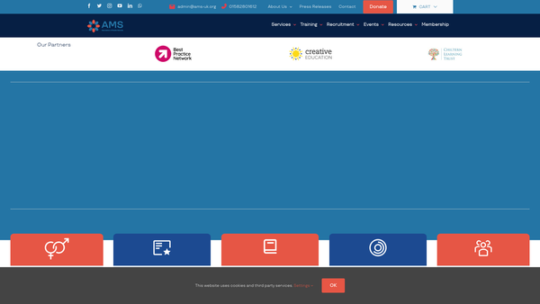 Screenshot of the Association Of Muslim Schools UK website