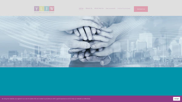 Screenshot of the League Of Jewish Women website
