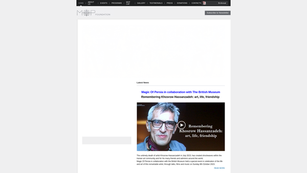 Screenshot of the Mop Foundation website