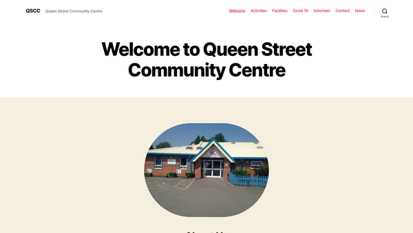 Screenshot of the Queen Street Neighbourhood Resource Centre website