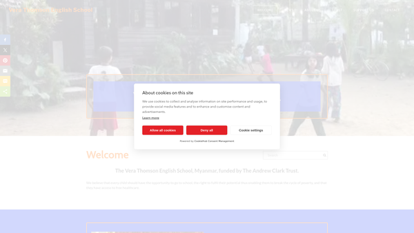 Screenshot of the The Andrew Clark Trust website