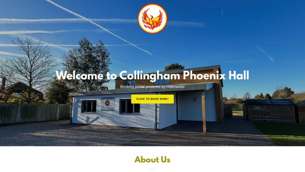 Screenshot of the Collingham Scout & Guide Headquarters Management Association website