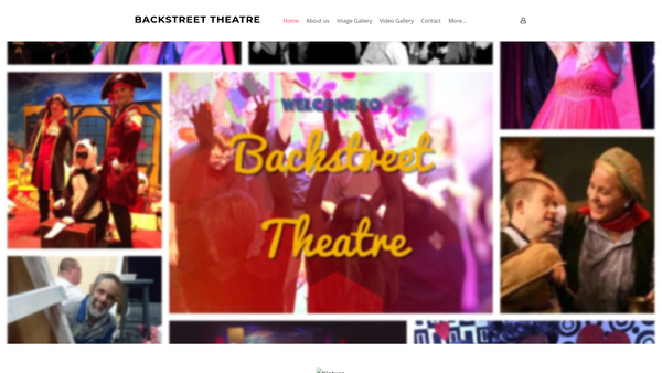 Screenshot of the Backstreet Theatre Group website