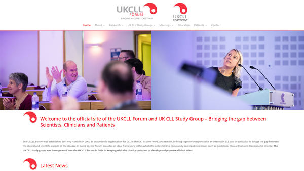 Screenshot of the The UK Cll Forum website