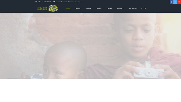 Screenshot of the Health & Education Instrumental Resources International website