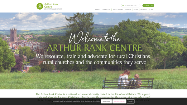 Screenshot of the The Arthur Rank Centre website