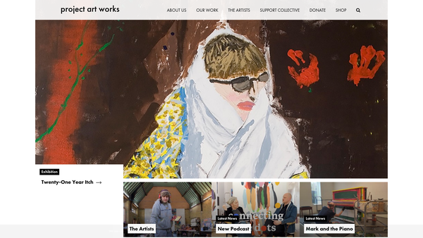 Screenshot of the Project Art Works website
