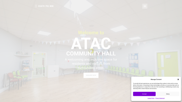 Screenshot of the Area Training And Activity Centre (Atac) Limited website