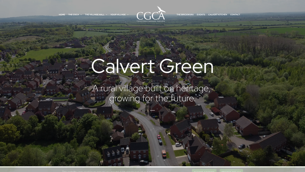 Screenshot of the Calvert Green Community Association website