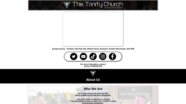 Screenshot of the The Trinity Church website