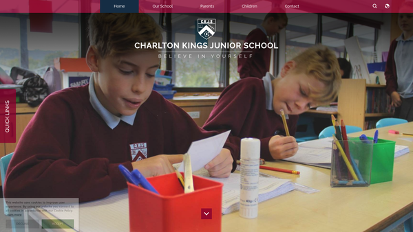 Screenshot of the Charlton King Junior School PTA website