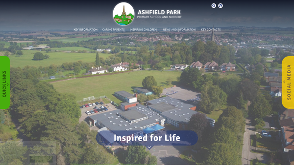 Screenshot of the Ashfield Park PTFA website