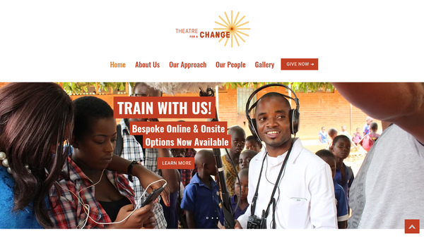 Screenshot of the Theatre For A Change Limited website