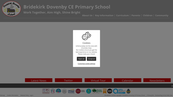 Screenshot of the Friends Of Bridekirk Dovenby School website