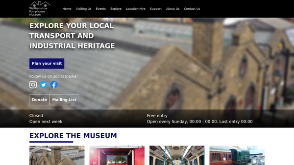 Screenshot of the Heritage and Communities Trust website