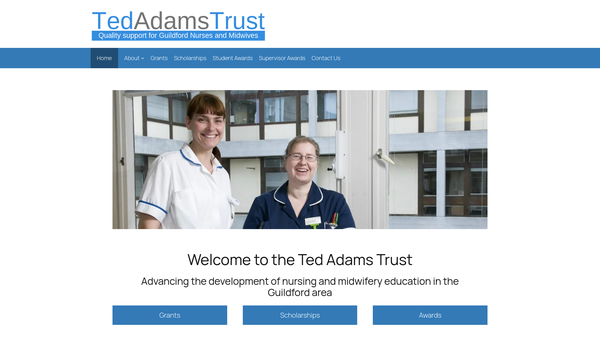 Screenshot of the Ted Adams Trust Limited website