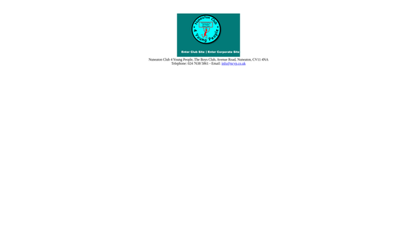 Screenshot of the Nuneaton Club For Young People (Incorporating Nuneaton Boys Club) Ltd website