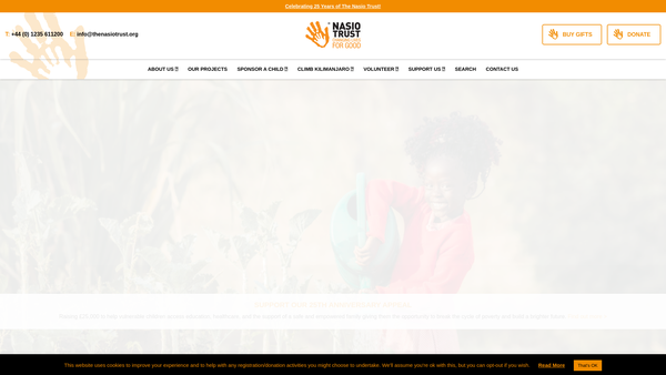 Screenshot of the The Nasio Trust website