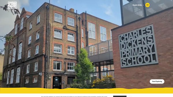 Screenshot of the Charles Dickens School Fund website
