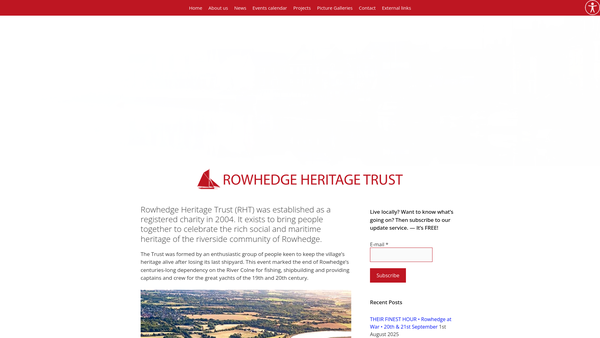 Screenshot of the Rowhedge Heritage Trust website