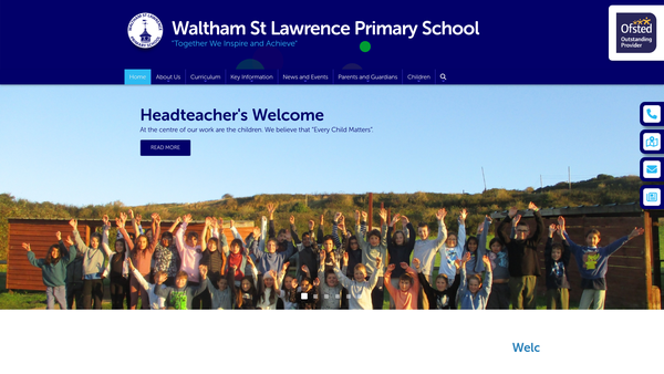 Screenshot of the Waltham St Lawrence Primary School PTA website