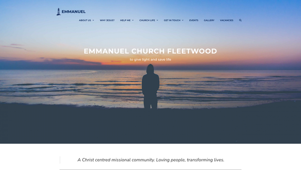 Screenshot of the Emmanuel Church Fleetwood website