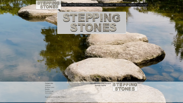 Screenshot of the Stepping Stones Ministries UK website
