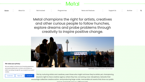 Screenshot of the Metal Culture Limited website