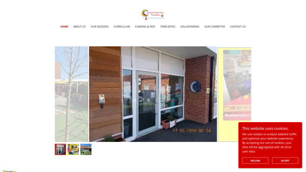 Screenshot of the Crescent Under Fives website