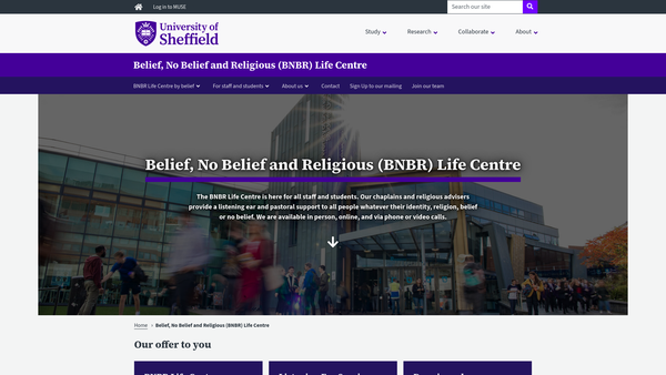 Screenshot of the The Anglican Chaplaincy Trust (The University Of Sheffield) website