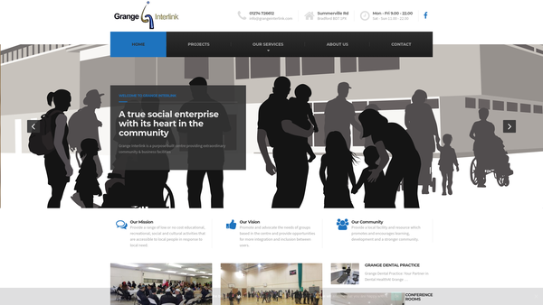 Screenshot of the Grange Interlink Limited website