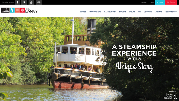 Screenshot of the The Daniel Adamson Preservation Society website