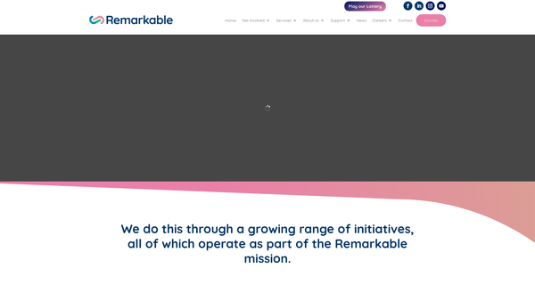 Screenshot of the Remarkable Autism Ltd website