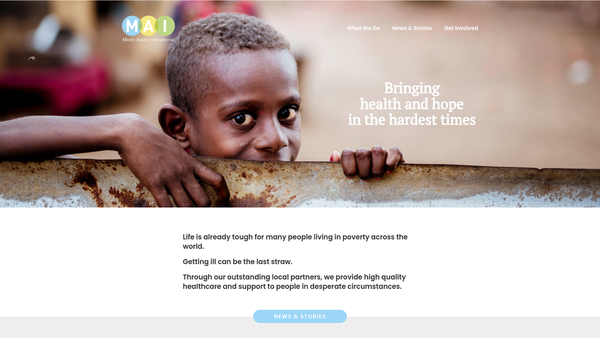 Screenshot of the Medic Assist International website